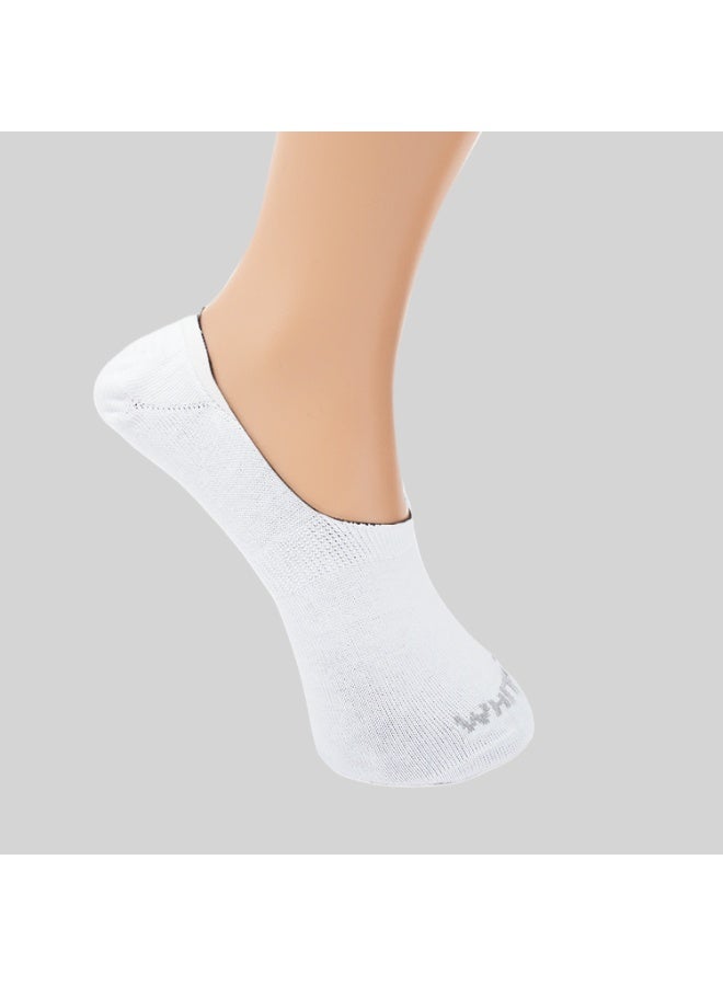 White Leaf 3 Pairs No Show Socks Mens Cotton Low Cut Ankle Socks - Breathable, Moisture Wicking, Durable - 3 Pairs (Dark Gry, Black, White) - One Size - Image 3