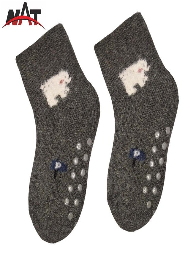 NAT Anti Skid Woolen Ankle Length Socks for Baby Boys & Baby Girls (3 Pair, Anti Skid, 1 to 2 Year), Multicolour - Image 3