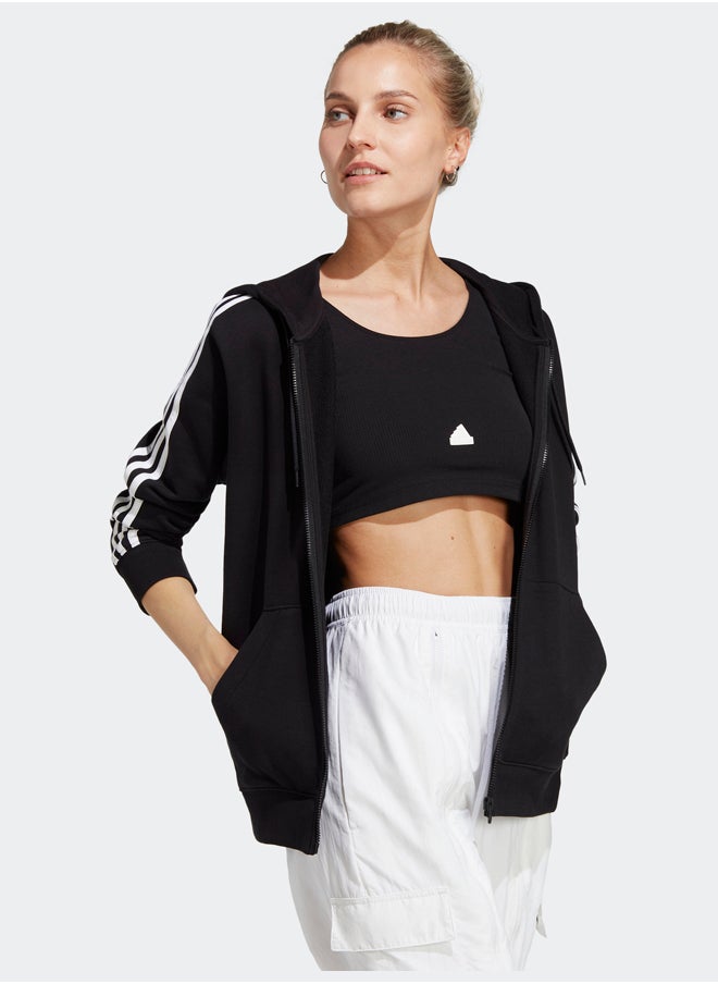 Adidas Essentials 3-Stripes French Terry Regular Full-Zip Hoodie  - Image 4