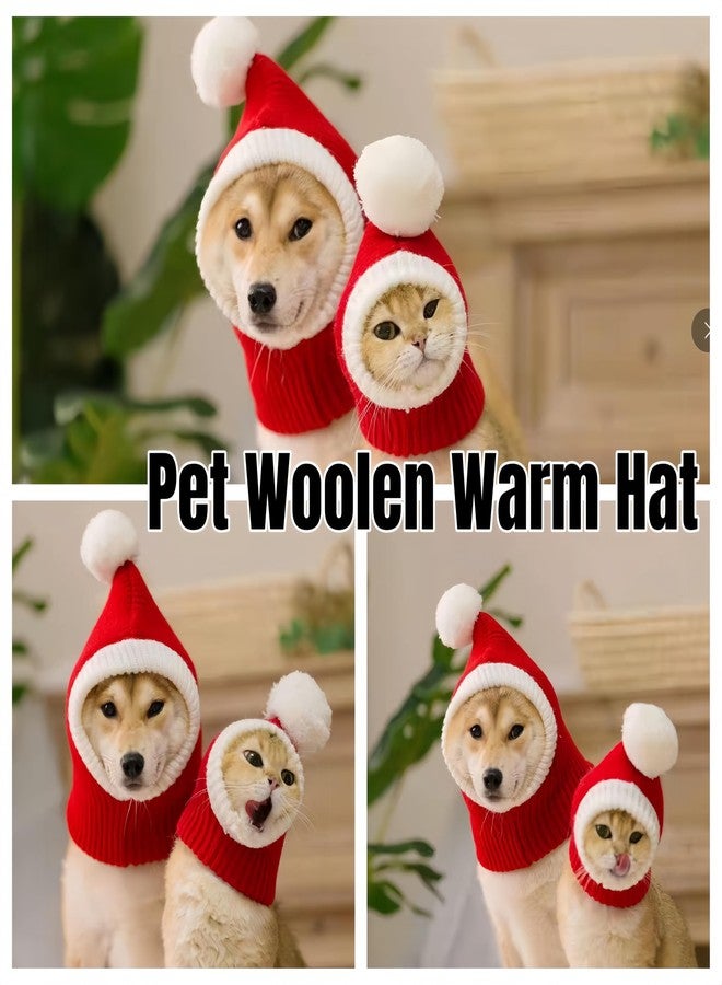 ETOFIXEE Pet Knit Hat & Neck Gaiter - Warm Winter Dog Cat Hat, Festive Pets Beanie, Soft Knitted Pet Neckwear for Small Medium Large Dogs&Cats (Green, Medium) - Image 5