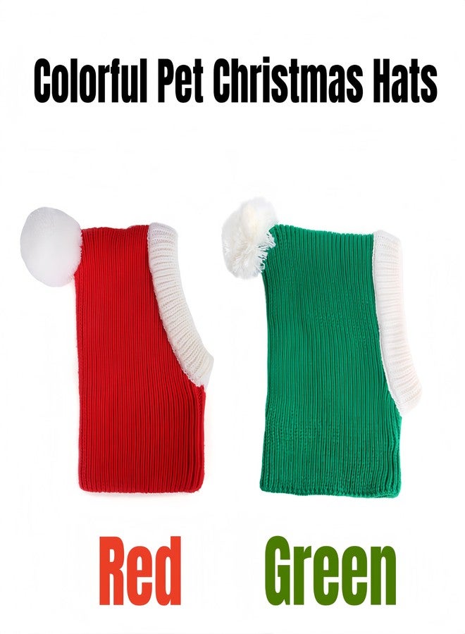ETOFIXEE Pet Knit Hat & Neck Gaiter - Warm Winter Dog Cat Hat, Festive Pets Beanie, Soft Knitted Pet Neckwear for Small Medium Large Dogs&Cats (Green, Medium) - Image 3