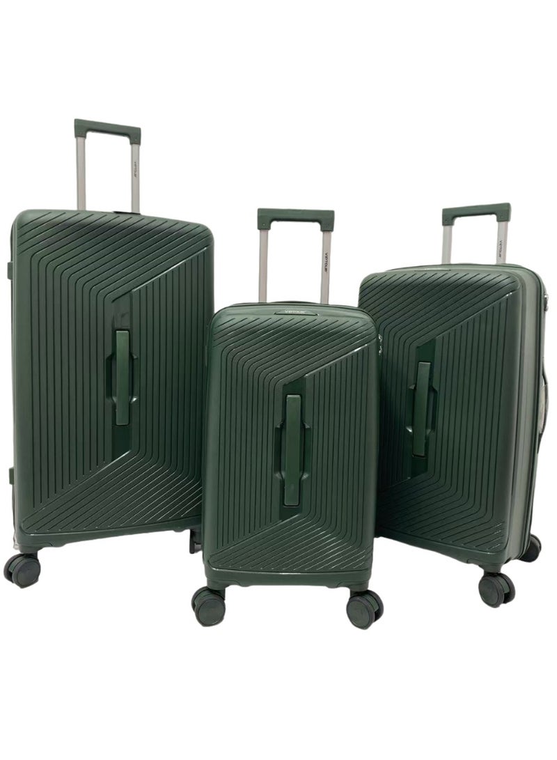 فيبتور مجموعة حقائب سفر بعجلات من 3 قطع، حقيبة سفر خفيفة الوزن بعجلات مزدوجة 360 درجة، حقيبة سفر مزودة بقفل إدارة أمن النقل ومقبض تلسكوبي - Image 1