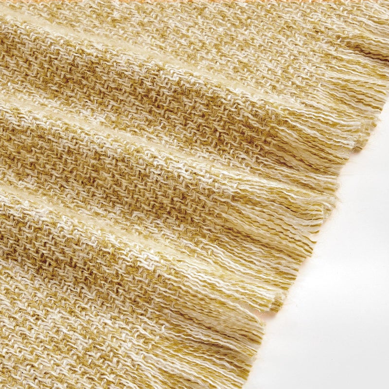 BOURINA Faux Cashmere Fringe Throw Blanket Decorative Lightweight Throw Soft Cozy for Bed or Sofa Outdoor Blanket  50"" x 70"" Yellow - Image 5