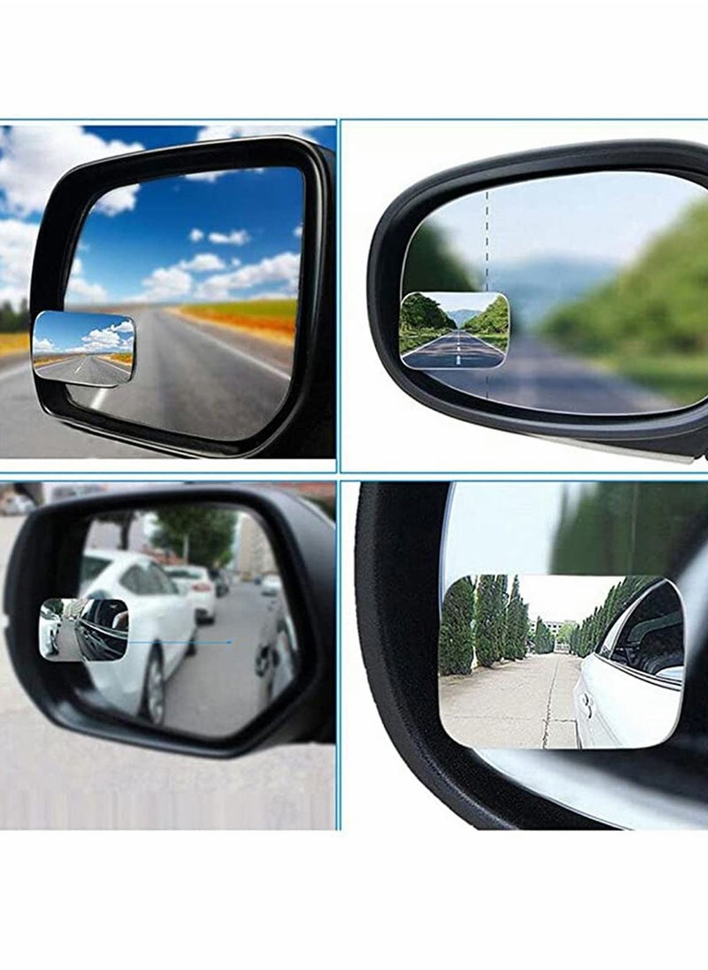 SYOSI Blind Spot Mirror, Rearview Convex Adjustable Side Mirrors 360 Degree Adjustable Extra Wide Angle View For SUV Car Truck Van Traffic Safety  - Image 2