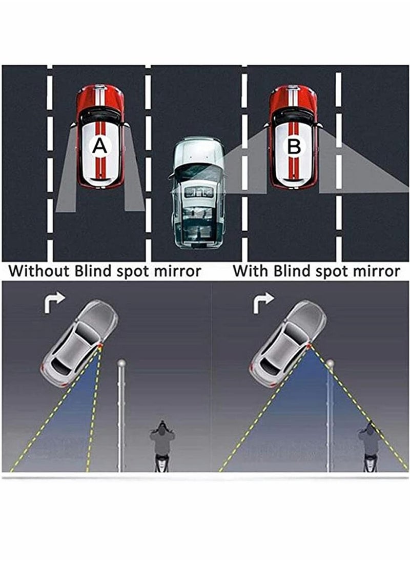 SYOSI Blind Spot Mirror, Rearview Convex Adjustable Side Mirrors 360 Degree Adjustable Extra Wide Angle View For SUV Car Truck Van Traffic Safety  - Image 5
