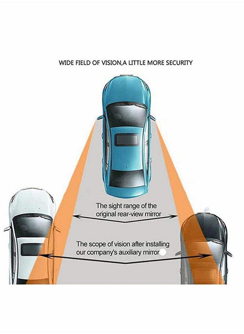 SYOSI Blind Spot Mirror, Rearview Convex Adjustable Side Mirrors 360 Degree Adjustable Extra Wide Angle View For SUV Car Truck Van Traffic Safety  - Image 4