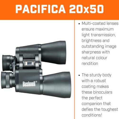 Bushnell Pacifica 20x 50mm Super High-Powered Porro Prism Binoculars, Black - Image 3
