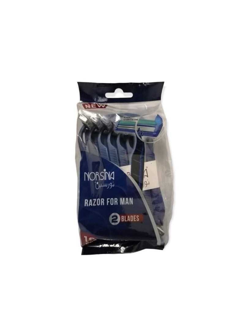 Norsina Norsina 16-Piece Disposable Duo Razor Blade Set Blue  - Image 2