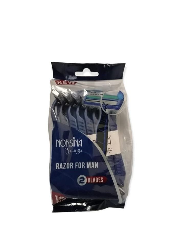 Norsina Norsina 16-Piece Disposable Duo Razor Blade Set Blue  - Image 1
