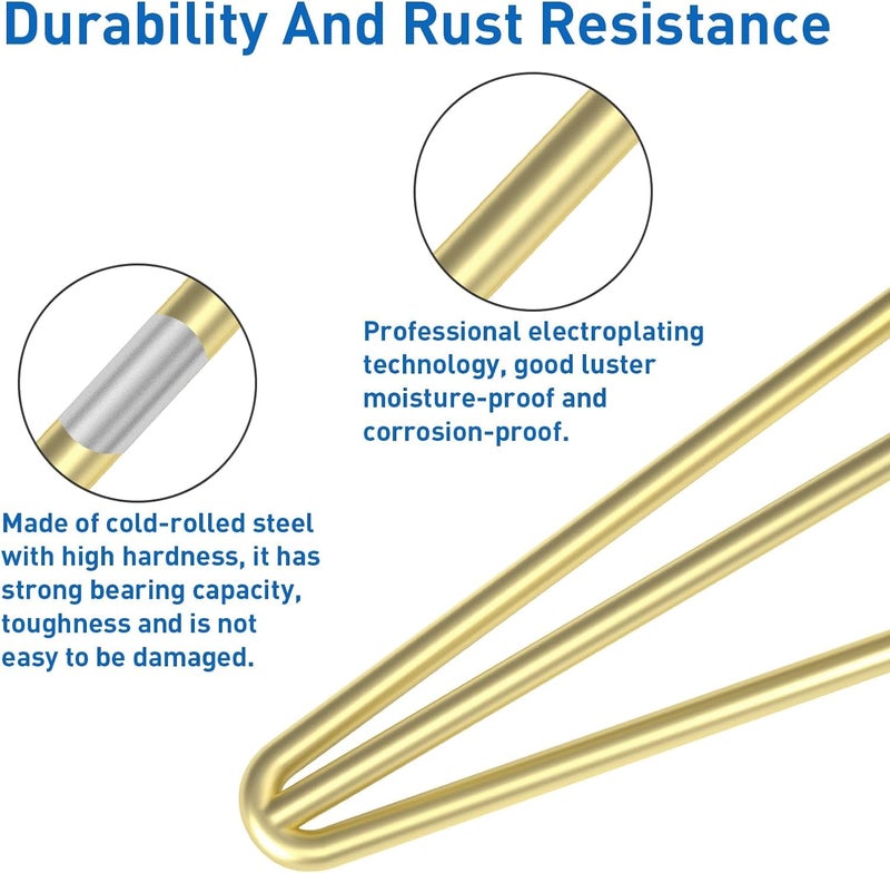 HIRVALL Heavy Duty Gold Finish 4inch Metal Leg for SofaCabinetDesk Leg and Bed Leg4pcs - Image 4