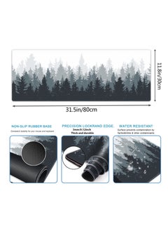 Joshberg Large Gaming Mouse Pad 800 x 300 x 3mm, Non-Slip Rubber Base Water-Resistant Mousepad Desk Mat for Computer Keyboard Misty Forest  - Image 3