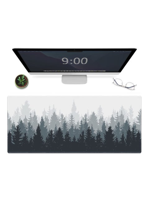 Large Gaming Mouse Pad 800 x 300 x 3mm, Non-Slip Rubber Base Water-Resistant Mousepad Desk Mat for Computer Keyboard Misty Forest