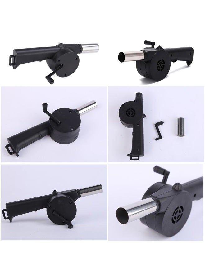 SquEqu 2 Pack Hand Crank Air Blower Portable Manual Handheld Fire Blowing Tube Bellow Flame Boost Fan for Outdoor Barbecue BBQ Grill Stove Picnic Hiking Camping Campfire Starter - Image 3