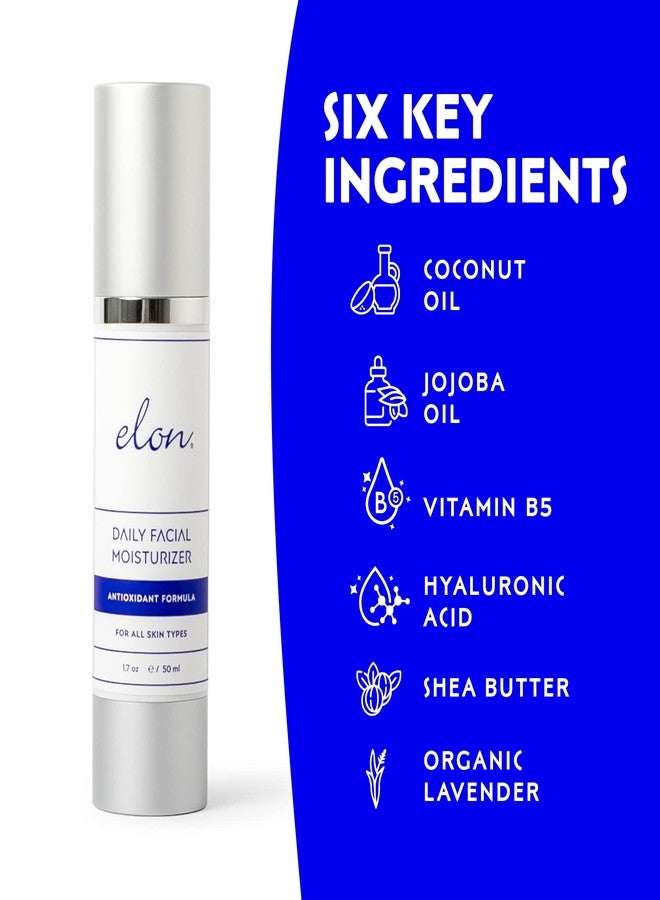 Elon Daily Facial Moisturizer for Women - Hyaluronic Acid Moisturizer w/Coconut Oil & Jojoba Oil - Reduce Signs of Fine Lines & Wrinkles - Suitable for All Skin Types (1.7 Oz) - Image 2