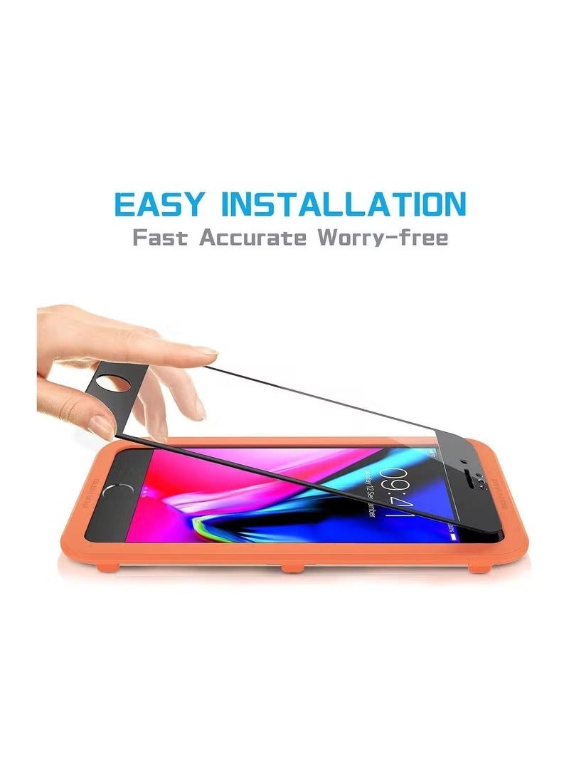 IAF MANTO Screen Protector for iPhone 8 Plus 7 Plus 6s Plus 6 Plus 5.5 Inch Full Coverage Tempered Glass Film Edge to Edge Protection 2 Pack, Black - Image 3