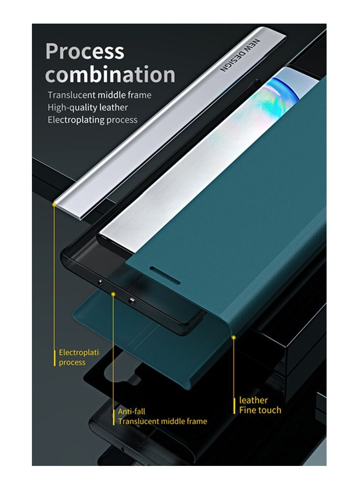NIBEMINENT Window View Flip Case for Samsung Galaxy S23 Ultra - Image 5