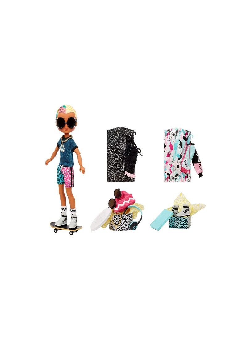 MGA Entertainment - LOL Surprise OMG Guys Fashion Doll Cool Lev with 20 Surprises, Poseable, Including Skateboard, Outfit & Accessories Playset - Gift for Kids - Image 1