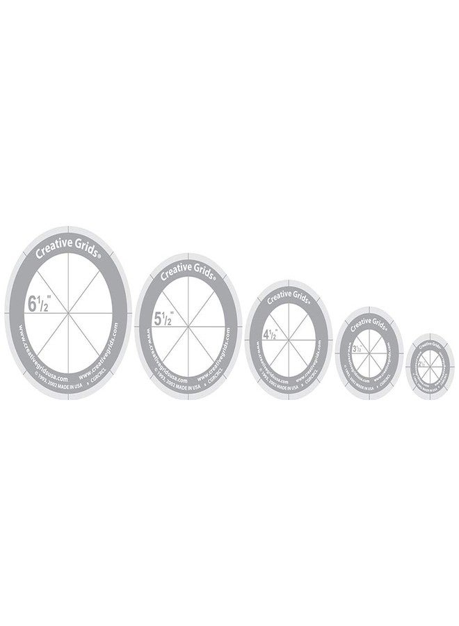 Creative Grids Quilt Ruler Circles (5 Discs with Grips) Quilt Ruler - CGRCRCL - Image 1