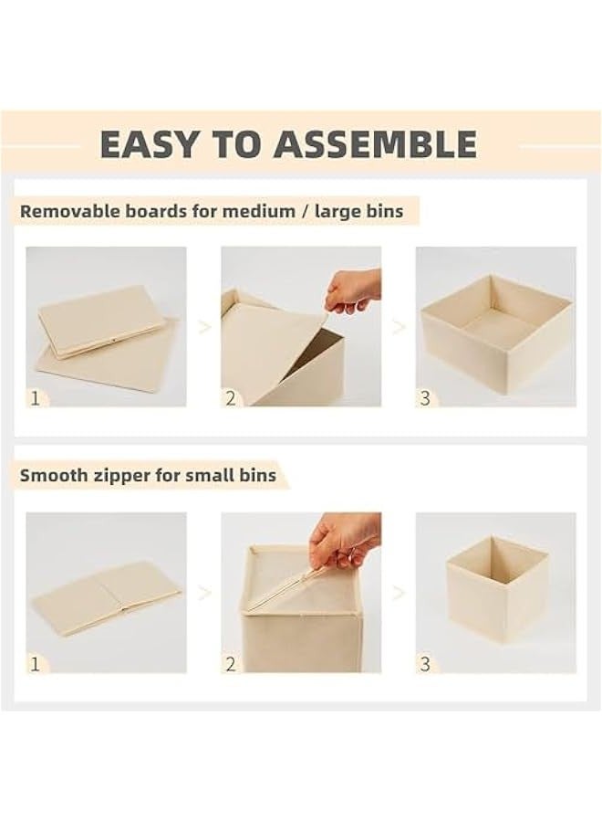 TRASSLE Drawer Organizer Clothes, 6 Pack Underwear Drawer Organizer, Foldable Closet Organizers, Storage Dresser Drawer Dividers, Cloth Drawer Storage Organizer Boxes, for Clothes, Scarves  - Image 4