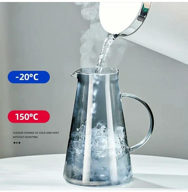 bellemax Premium Water and Juice Glasses Set of 6 and Borosilicate Glass Jug Set Combo,(6 PC Glasses 300ML and 1 Water Jug 1.8 Liter), Transparent, Glass and Jug Set for Dining Table (Medium) - Image 5