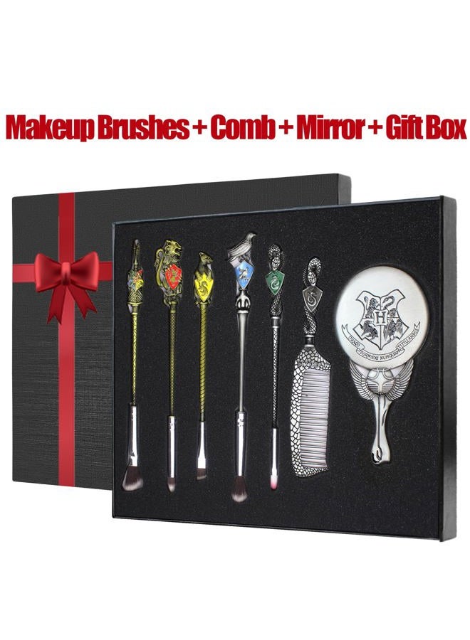 Hamowtux 【GiftBox】 Gifts Metal Makeup Brushes Set Gifts Makeup Brushes Set for Women Magic Eye Shadow Eyeliner Blending Lip Brush - Image 2