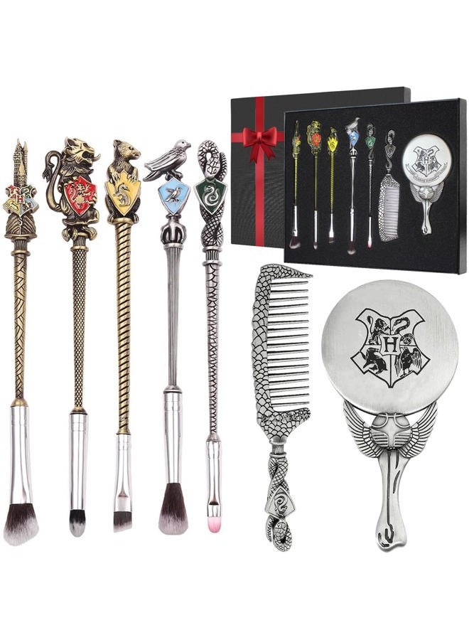 Hamowtux 【GiftBox】 Gifts Metal Makeup Brushes Set Gifts Makeup Brushes Set for Women Magic Eye Shadow Eyeliner Blending Lip Brush - Image 1