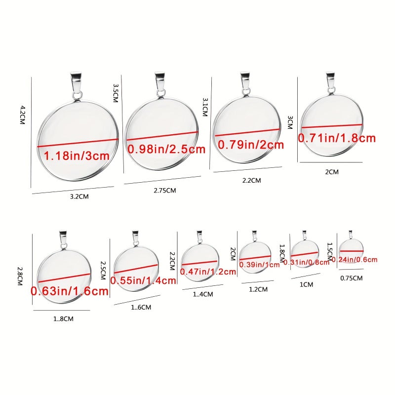 10 Stainless Steel Round Square Oval Base Trays 20mm for Jewelry Drip Oil - Image 4
