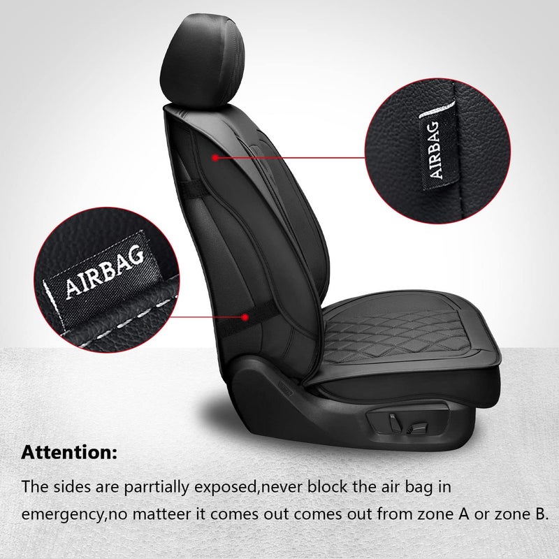 MIROZO Truck Seat Cover for Dodge Ram, Waterproof Ram Seat Cover Compatible with 2009-2025 RAM 1500 2500 3500 Truck Pickup Crew Quad Cab with Split Bench 40/60(Black,Full Set Curved Back) - Image 2
