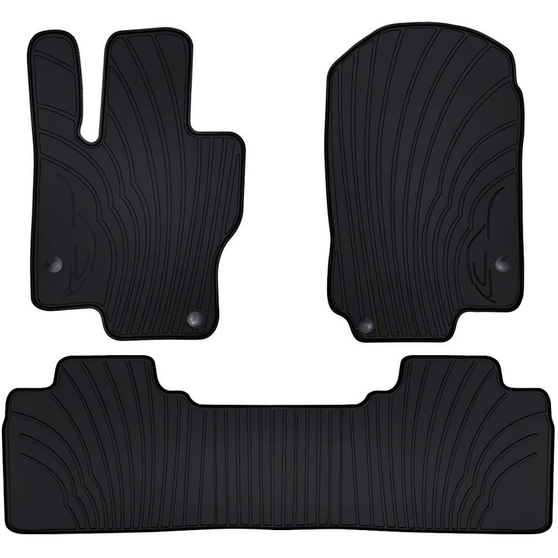 حصائر أرضية سيارات سان أوتو لمرسيدس بنز GLE 350 450 580 435363 AMG 5 مقاعد 2020-2025 ملائمة مخصصة غير مخصصة للزوجين مجموعة حصائر أرضية مطاطية كاملة سوداء حماية من جميع الأحوال الجوية متينة عديمة الرائحة
