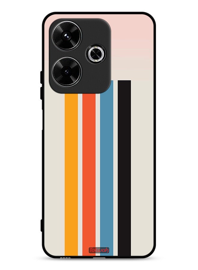 Tolwak Xiaomi Redmi 13 4G Protective Case Cover Straight Lines Pattern - Image 1