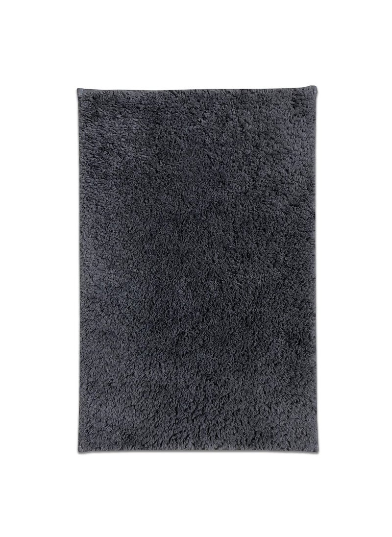 SPACES Spaces DRYLON Bath Mats Small Anti Skid HIGH Durability Stain Resistant Quick Dry(Solid 39CMX60CM)-Dark Grey  - Image 3