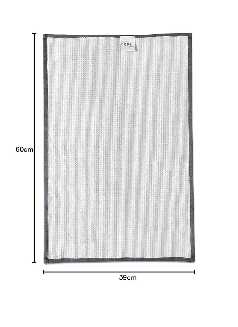 SPACES Spaces DRYLON Bath Mats Small Anti Skid HIGH Durability Stain Resistant Quick Dry(Solid 39CMX60CM)-Dark Grey  - Image 2