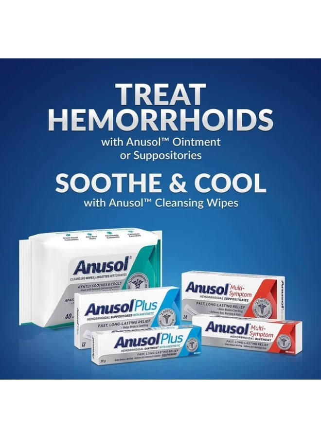 Anusol Plus Hemorrhoidal Suppositories Pain Relief - Pack of 24 - Image 3