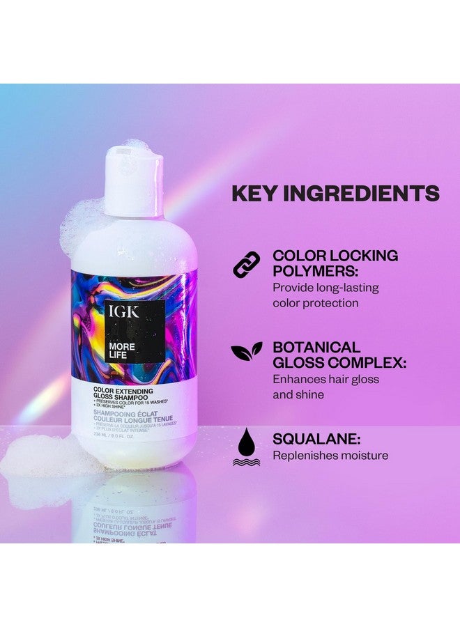 أي جي كي شامبو IGK More Life Color Extending Gloss 236 مل / 8 أونصة - Image 3