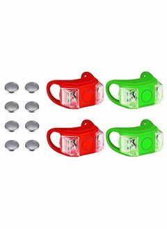 KASTWAVE Bicycle Warning Lights, 4 Pieces Boat Bow Lights LED Boat Navigation Lights Boat Kayak Pontoon Hovercraft Yacht Motorboat Bike Hunting Night Running Fishing (Red, Green)  - Image 1