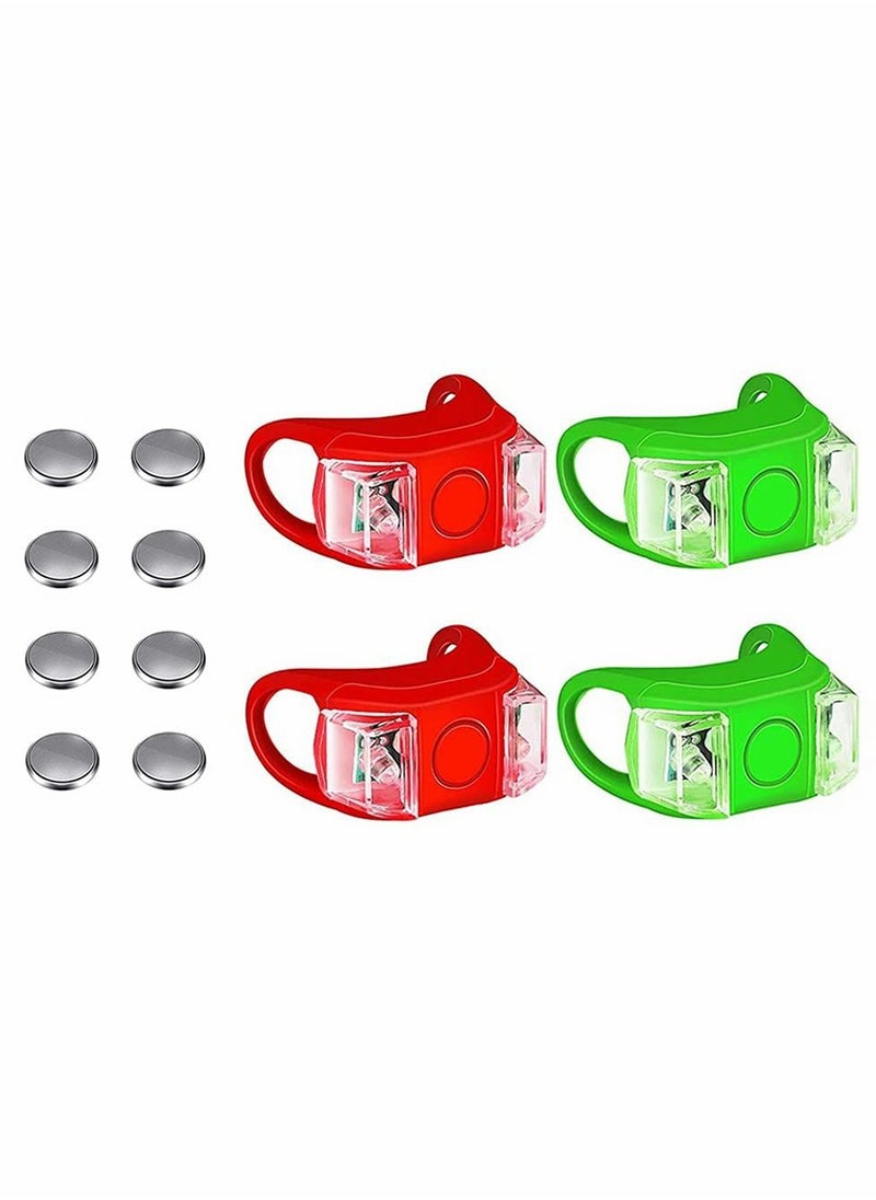 KASTWAVE Bicycle Warning Lights, 4 Pieces Boat Bow Lights LED Boat Navigation Lights Boat Kayak Pontoon Hovercraft Yacht Motorboat Bike Hunting Night Running Fishing (Red, Green)  - Image 1