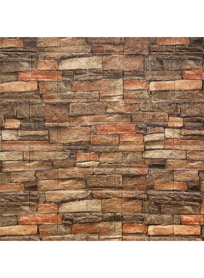 Rylan Self-Adhesive Waterproof PE Foam 3D Wall Panels Wallpaper Sticker for Bathroom, Living Room, and Home Decoration (70 x 77cm, Appx. 5.8Sq Feet)-1 Piece - Image 1