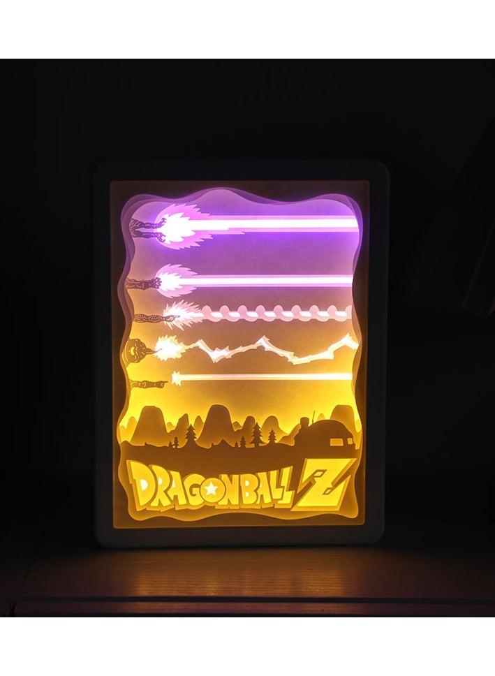 KUYING Dragon Ball Paper Carving Lamp Plug In Battery Dual Purpose Night Light  - Image 1