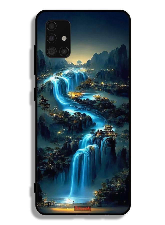 Tolwak غطاء حماية لسامسونج جالاكسي A51 5G بتصميم فن الشلالات - Image 1