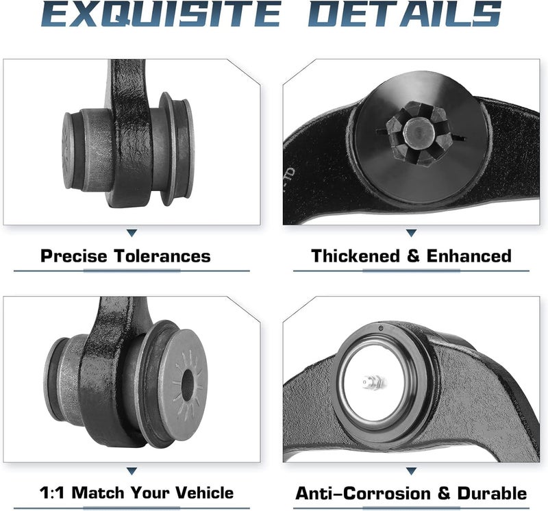 Autsurles 2WD Front Upper Control Arm with Ball Joint for Ford F-150 1997-2003 Expedition F-250 for Lincoln Blackwood Navigator 1998-2002 K8726 K8728 Inner Outer Tie Rod End + Sway Bar End Link Suspension Kit - Image 5