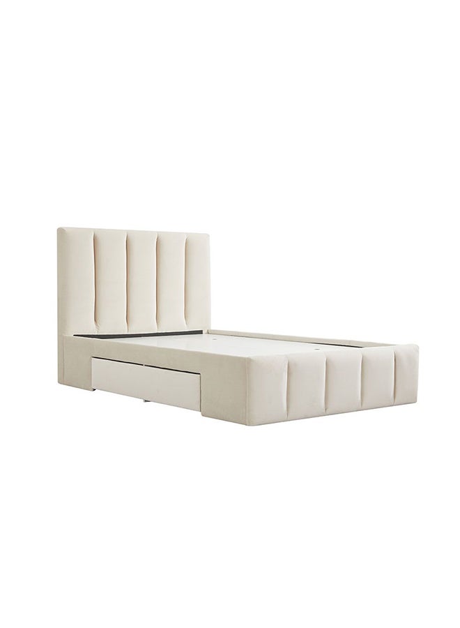 DANUBE HOME Danube Home Vista Teen Single Bed With Drawers Sturdy Modern Design Wooden Single Bed Frame Furniture L 220 x W 131 x H 111 cm Light Beige  - Image 3