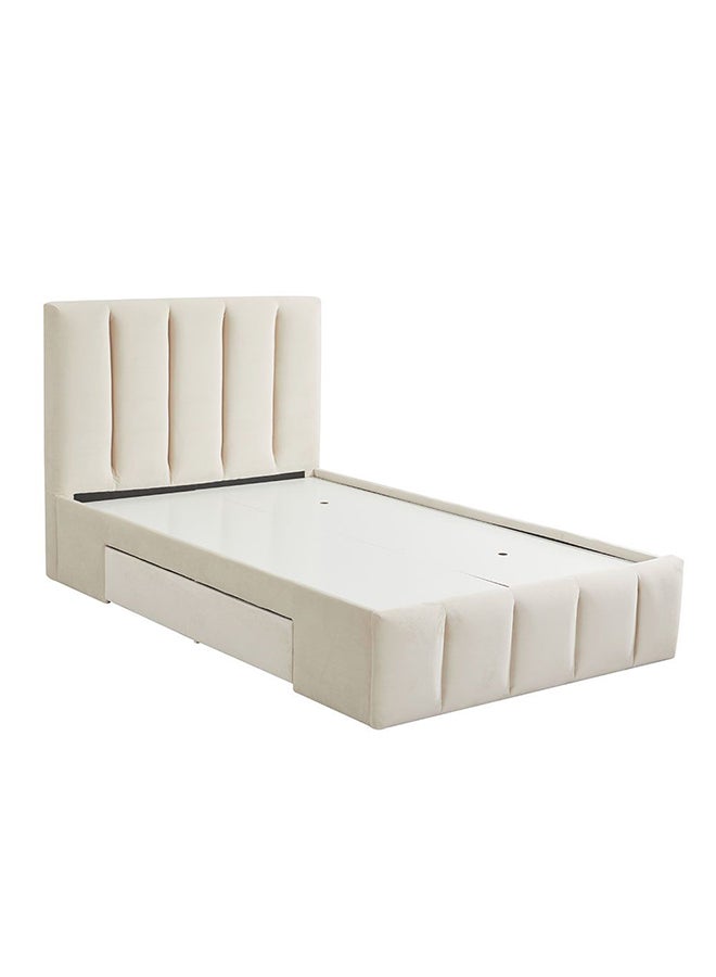 DANUBE HOME Danube Home Vista Teen Single Bed With Drawers Sturdy Modern Design Wooden Single Bed Frame Furniture L 220 x W 131 x H 111 cm Light Beige  - Image 4