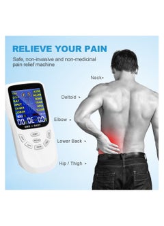 Y&D Muscle Stimulator Device, Ten Units Machine Pulse Massager 12 Modes Rechargeable Device With 4 Large Pads For Pain Relief, Fitness Neck Back Relief  - Image 4