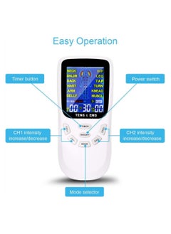 Y&D Muscle Stimulator Device, Ten Units Machine Pulse Massager 12 Modes Rechargeable Device With 4 Large Pads For Pain Relief, Fitness Neck Back Relief  - Image 5