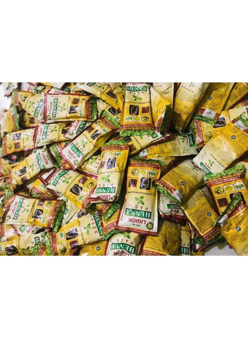 ليجون حنة ليجان الهندية العلاجية الأصلية بخلاصة الشيكاكاي والأملا والبراهمي والشاي الأخضر  تغطية الشيب وتقوية وتكثيف الشعر  لون بني محمر طبيعي - Image 2