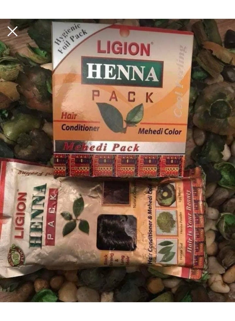 ليجون حنة ليجان الهندية العلاجية الأصلية بخلاصة الشيكاكاي والأملا والبراهمي والشاي الأخضر  تغطية الشيب وتقوية وتكثيف الشعر  لون بني محمر طبيعي - Image 3