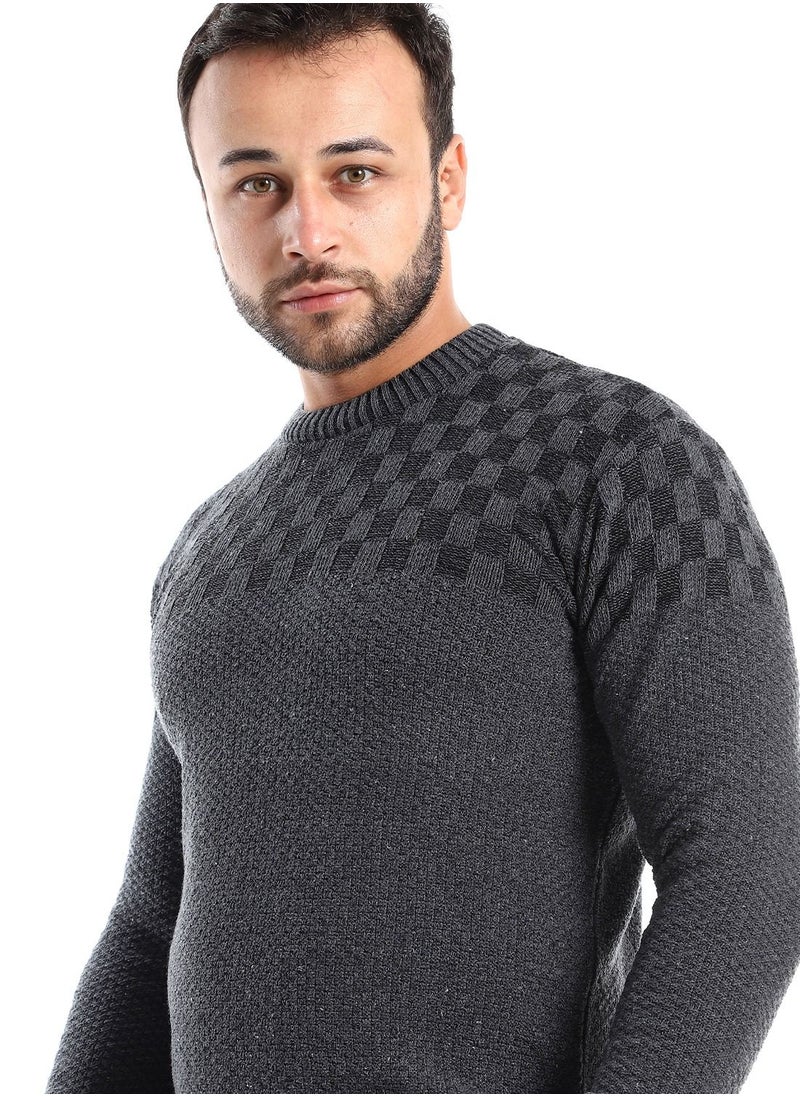 Caesar - Wool Mens Pullover With Multi Design - Image 1