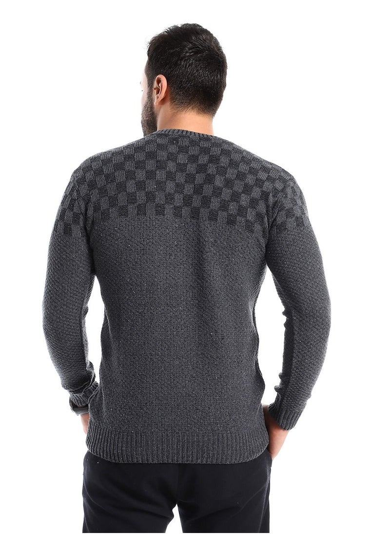 Caesar - Wool Mens Pullover With Multi Design - Image 1