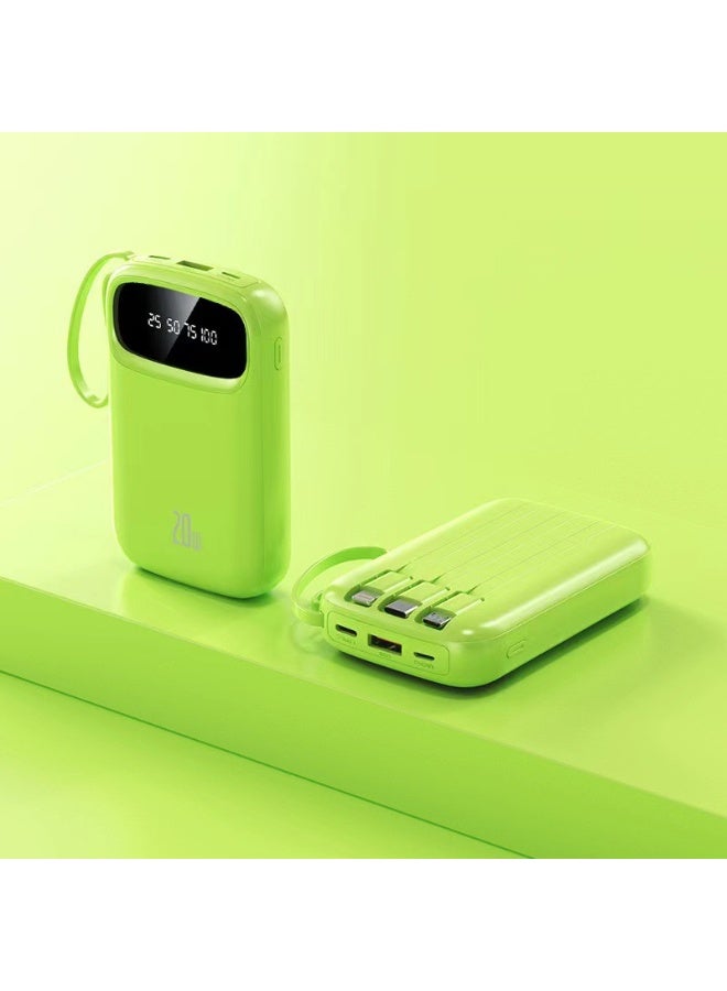 10,000mAh Mini Power Bank with Super Fast Charge and Built-in Cable - Image 1