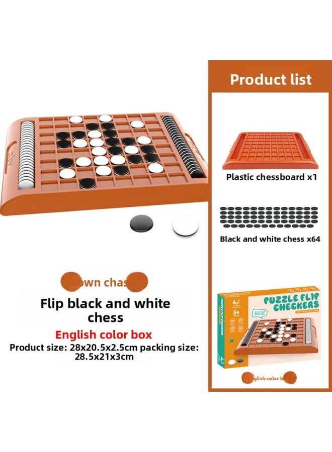 Flip Black And White Chess Children's Educational Toys 3-6 Years Old Logical Thinking Training Battle Games Parent-child Interactive Board Games
